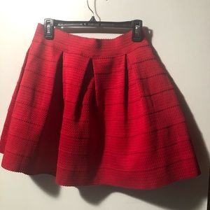 Red short skater skirt